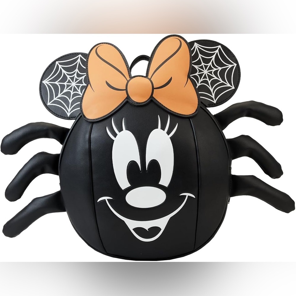 Like New Loungefly Disney Minnie Mouse Spider Mini Backpack Glow in the Dark Bag